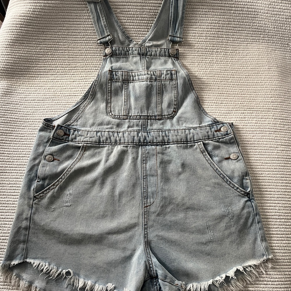 Wild Fable Light Blue Denim Overalls - Shorts